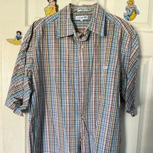 Vintage Echo United Men's Short Sleeve Dress Shirt (L)
